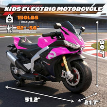 Load image into Gallery viewer, Eletric Ride on Motorcycle for Boys 3-6, Brushless Motor,Kids Electirc Bikes,Aprilia Licensed
