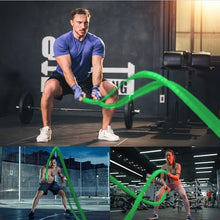 Load image into Gallery viewer, Battle Ropes Green Workout Rope 1.5inch Battle Ropes for Home Gym 30ft Exercise Ropes for Working Out Heavy Ropes for Exercise Training Weighted Rope Weighted Workout Rope Battle Rope
