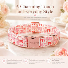 Load image into Gallery viewer, ARING PET Girl Dog Collar for Puppy Small Medium Large Dogs-Pink Red Bow XS

