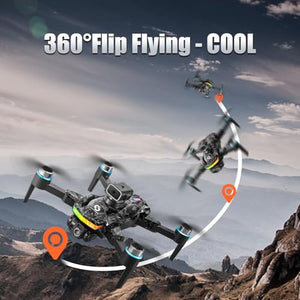 Remote with Screen Drone with Camera for Adult,1080P RC Drone with Flashing Lights, Smart Obstacle Avoidance FPV for Beginners