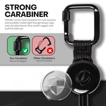 Load image into Gallery viewer, ClutchLoop Anti-Theft Phone Tether - Universal Adhesive Anchor, Retractable Steel Line and Locking Carabiner (Midnight)
