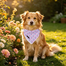 Load image into Gallery viewer, ARING PET Girl Dog Bandanas, Cute Summer Purple Rose Bow Floral Pet Bandana Scarf Triangle Bib for Small Medium Large Female Dogs Cats, Puppy Kerchief for Daily Wear Walks Party Photos-L
