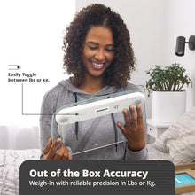 Load image into Gallery viewer, Greater Goods AccuCheck Digital Scale for Body Weight - Accurate Digital Bathroom Scale with High-Precision Sensors, Large Easy-to-Read Backlit Display, 400 lb Capacity, Auto Step-On (Clear)

