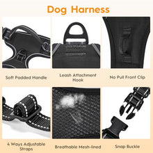 Load image into Gallery viewer, No Pull Dog Harness, No-Choke Soft Padded Reflective Dog Vest Harness with Front Clip &amp; Top Handle, 2 Quick-Release Buckles, Adjustable for Small Medium Large Dogs
