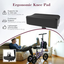 Load image into Gallery viewer, Fvzzin All Terrain Knee Scooter for Adults, Foldable Rolling Knee Scooter with DIY Stickers &amp; Shock Absorber, Steerable Knee Walker for Broken Foot, Ankle Injuries &amp; Surgery, Better Crutch Alternative
