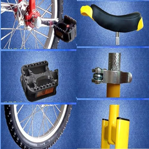 Single Wheel Unicycles Luxury Unicycle for Adult Kids, 16/18/20/24 Inch Unicycle, Single Wheel Balance Bike, Adjustable Height (Blue,24 inch)