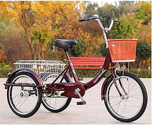 Load image into Gallery viewer, Adult Tricycle - 3 Wheel Bikes for Adults Shopping Adult Tricycles Cargo 1 Speed Freight Trikes 20 Inch 3 Wheel Bikes
