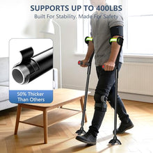 Load image into Gallery viewer, Forearm Crutches for Adults – Heavy-Duty Aluminum Arm Crutches, Adjustable Forearm Crutches with Ergonomic TPR Grip
