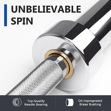 Load image into Gallery viewer, LIONSCOOL 7ft Olympic Barbell (Silver Chrome, 700LBS, Center Knurl)
