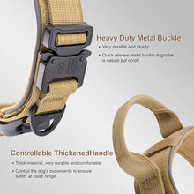 Load image into Gallery viewer, 2026 Upgrade Dog Collar with IPX8 Waterproof AirTag Holder,Military Tactical Comfortable Control Handle and Ultra-Durable Metal Buckle/Night Reflective,GPS Collar for Medium to Large Dogs（Khaki/XL）
