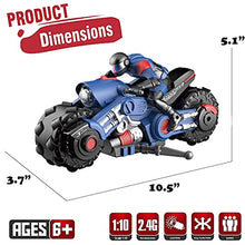 Load image into Gallery viewer, Liberty Imports 2.4Ghz RC Motorcycle Remote Control Stunt Drift Bike Racing Vehicle -  (Blue)
