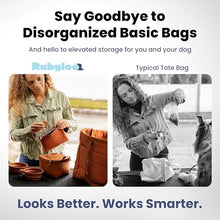 Load image into Gallery viewer, Rubyloo Puffer Dog Travel Bag for Dog Moms, Diaper Bag with Travel Bowls
