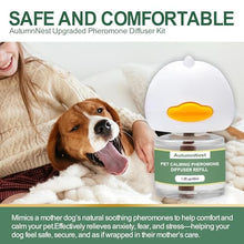 Load image into Gallery viewer, Dog Calming Pheromone Diffuser Refills, 4 Pack 48ml, Helps Dogs Relieve Anxiety, Reduce Stress, Aggression, Barking, Chewing, Scratching, Supports Dogs Travel, Vet Visits, Separation, Loud Noises
