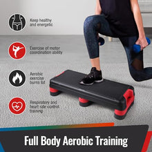 Load image into Gallery viewer, STOODER 33.5" Aerobic Exercise Folding Step Platform for Home Workout, Configurable 3 Height Workout Stepper for Office Indoor Home Gym Exercise, Lightweight, Save Storage Space Aerobic Step Platform
