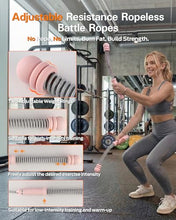 Load image into Gallery viewer, VividPulse Pink 2PCS Weighted Ropeless Battle Ropes for Home Gym - Portable &amp; Quiet Training Rope for HIIT, Strength &amp; Low-Impact Cardio - Full Body Workout Equipment for Men &amp; Women
