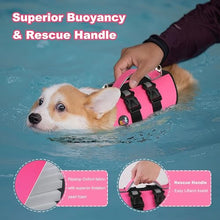 Load image into Gallery viewer, Dogcheer Dog Harness Life Jacket, High Buoyancy Neoprene Dog Life Vest for Swimming Boating, Adjustable Puppy Swim Vest Reflective Pet Float Vest for Small Medium Large Dogs - Pink, L
