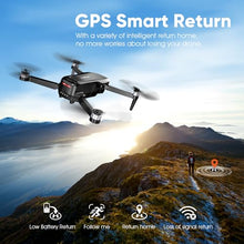 Load image into Gallery viewer, GPS Drone with EIS 2K Camera for Adults, 7.22 inch Screen on Remote Controller, 64 Mins Flight, Long Range Transmission, 3 Speed Adjustable, Follow Me, AI Track, AI Night Shot, Auto Return, Lightweight and Foldable RC Drones for Beginner Toy Gifts, Under
