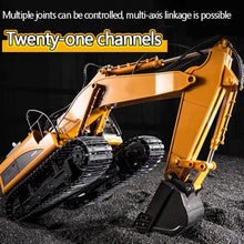 Load image into Gallery viewer, 1:14 Remote Control Excavator RC Construction Vehicles 21 Channel 2.4G Full Function Digger Toys，2 Rechargeable Battery
