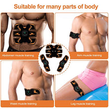 Load image into Gallery viewer, Electronic Muscle Stimulator, Abs Stimulator, EMS Abdominal Muscle Stimulator,Muscle Trainer,USB Rechargeable Gear for Abdomen/Arm/Leg, Ab Stimulator Equipment for Men Women,12 Free Gel Pads
