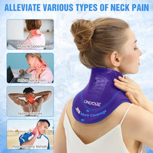 Load image into Gallery viewer, ONLYCARE Neck Ice Pack Wrap Gel - Upgraded Shoulder Ice Packs for Injuries Reusable, Hot and Cold Compress Ice Packs for Neck, Relief of Pain, Swelling, Sprains, Office Pressure
