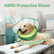 Load image into Gallery viewer, Supet Raised Inflatable Dog Cone After Surgery - Adjustable Recovery Donut Collar with Removable Shield to Stop Licking Wounds &amp; Protect Stitches - Soft Dog Cone Alternative for Large Dogs (Kiwi,L)
