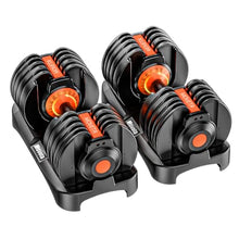 Load image into Gallery viewer, Adjustable Dumbbells Set of 2，Free Weights Dumbbells Set，Adjustable Dumbbell Set，52.5 lbs pair 105 lbs
