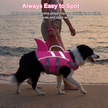 Load image into Gallery viewer, Dogcheer Shark Fin Dog Life Jacket, Adjustable Dog Harness Life Vest for Swimming Boating, Reflective Puppy Swim Vest Pet Flotation Device for Small Medium Large Dogs -Pink, XS
