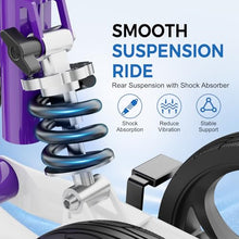Load image into Gallery viewer, BlessReach Steerable Knee Walker Deluxe Medical Scooter for Foot Injuries Compact Crutches, with Dual Rear on-Wheel Brake and Shock Absorption Under The Knee pad（Purple）
