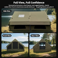 Load image into Gallery viewer, Qeroo® Luxury Inflatable Camping Tent,Wind &amp; Rain Resistant,Breathable &amp; Durable Wear-Resistant Fabric,Built-in Stove Jack,Fast Setup with Pump,All-Season Ready,Dual Doors,Mosquito-Proof Mesh Windows
