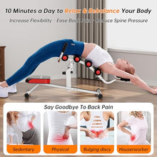 Load image into Gallery viewer, seanleecore Inversion Table for Back Pain Relief, Heavy Duty Back Stretcher with 3-Point Support System, 350LBS Weight Capacity Foldable Spinal Decompression Equipment for Home Gym
