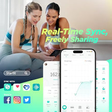 Load image into Gallery viewer, RunStar Scale for Body Weight, Smart Scale with 8-in-1 VA Display, High Precision Bathroom Digital Scale for Body Weight Heart Rate BMI Body Fat 22 Body Composition Sync APP, FSA&amp;HSA Eligible
