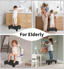 Load image into Gallery viewer, LIFTOZA 5-Level Adjustable Step Stool, 700 LBS Capacity Safety Bed Step for Seniors, Exercise Setp Platform, Portable Stair Assist for Elderly, Wide Step up for Kitchen, Car, Bedside &amp; Shower, Black
