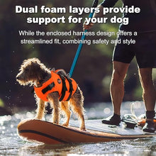 Load image into Gallery viewer, Dogcheer Dog Harness Life Jacket, High Buoyancy Neoprene Dog Life Vest for Swimming Boating, Adjustable Puppy Swim Vest Reflective Pet Float Vest for Small Medium Large Dogs - Orange, L
