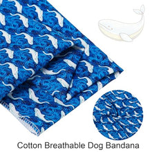 Load image into Gallery viewer, ARING PET Summer Dog Bandanas, Cute Blue White Whale Ocean Themed Pet Scarf Triangle Bib for Small Medium Large Boy Girl Dogs Cats, Puppy Kerchief for Beach Trips Daily Walks Outings Photoshoots-S
