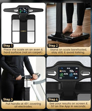 Load image into Gallery viewer, Homerz Smart Scale – Bend-Free Smart Scale with BMI, Body Fat, Muscle Mass, Full Body Composition Scale with Digital Weight Tracking, Body Scan Scale with Handle, Body Fat Scanner
