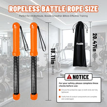 Load image into Gallery viewer, Weighted Ropeless Battle Rope, Heavy Duty Battle Sticks, Portable Fitness Equipment for Home Gym, HIIT, Cardio &amp; Full Body Strength Training for Men &amp; Women (Ropeless Orange)
