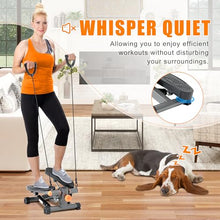Load image into Gallery viewer, Mini Stair Stepper for Exercise at Home Stair Stepper with Resistance Bands Exercise Equipment for Home Stair Climber Stepper Machine for Home Gym Cardio Equipment for Full Body Workout
