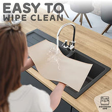 Load image into Gallery viewer, Dog Food Mat - 24x15 Raised Edges Dogs Mat for Food and Water Prevent Spill, Waterproof Cat Food Mats Protect Floors, Easy Clean Dog Bowl Mats for Food and Water, Silicone Pet Feeding Placemats Beige
