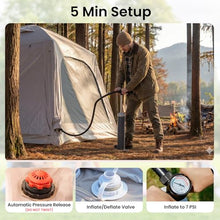 Load image into Gallery viewer, ABORON Inflatable Camping Tent, 4–6 Person Dome Blow Up Tent with Hand Pump, Easy Setup &amp; Ventilated, Waterproof Outdoor Camping Tent for Camping, Backyard, Beach &amp; Picnic
