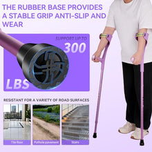 Load image into Gallery viewer, Uoieeong Forearm Crutches for Adults, 10-Level Adjustable &amp; Foldable - Lightweight Aluminum Crutches
