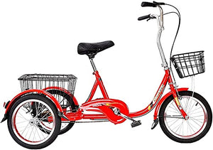 Adult Tricycle - 3 Wheel Bikes for Adults Shopping Adult Tricycles 1 Speed, Adult Trikes 16 Inch for Adult, Seniors, Women