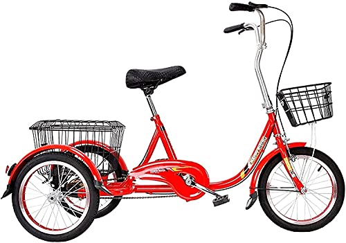 Adult Tricycle - 3 Wheel Bikes for Adults Shopping Adult Tricycles 1 Speed, Adult Trikes 16 Inch for Adult, Seniors, Women