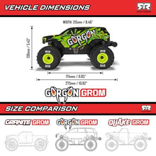Load image into Gallery viewer, RC Truck 1/16 Gorgon GROM 4X4 RTR Brushed Monster Truck (Battery &amp; Charger Included), Yellow
