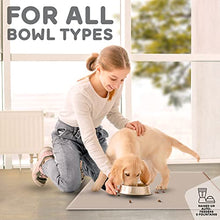 Load image into Gallery viewer, Dog Food Mat - 24x15 Raised Edges Dogs Mat for Food and Water Prevent Spill, Waterproof Cat Food Mats Protect Floors, Easy Clean Dog Bowl Mats for Food and Water, Silicone Pet Feeding Placemats Beige
