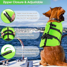 Load image into Gallery viewer, Dogcheer Dog Life Jacket with Back Zipper, High Buoyancy Puppy Swimming Vest, Dog Life Vest for Boating, Reflective Pet Floating Swim Vest PFD for Small Medium Large Dogs-Green,M
