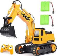 Load image into Gallery viewer, RC Excavator, 6-in-1 Digging/360° Rotation, 20M Range Sandbox Construction Toys
