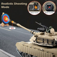 Load image into Gallery viewer, 1/18 Metal US M1A2 Remote Control Tank, RC Tank with Smoke, Sound &amp; LED Lights, 330° Turret Rotation
