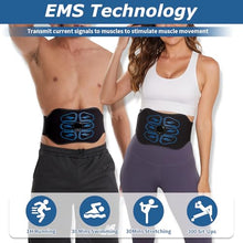 Load image into Gallery viewer, Ruszoaer FDA Cleared ABS Stimulator Muscle Toner, Ab Machine, Portable Abdominal Belt, Electronic Pulse Massager, Home Office Fitness Belt Workout Equipment (Blue)
