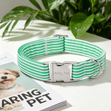 Load image into Gallery viewer, ARING PET Cute Dog Collar for Puppy Small Medium Large Dogs-Teal Stripe M

