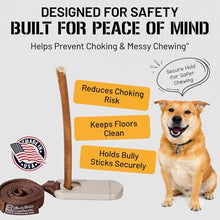 Load image into Gallery viewer, Dog Chits Bully Stick Companion - Safe &amp; Secure Bully Stick Holder - Prevents Choking, Mess-Free &amp; Easy Chewing - Keeps Treat Away from Children - 4ft Tether Included - for Pups and Dogs up to 30 lbs
